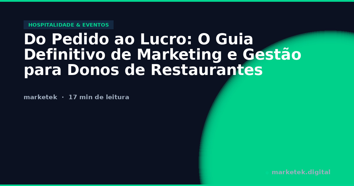 Do Pedido ao Lucro: O Guia Definitivo de Marketing e Gestão para Donos ...